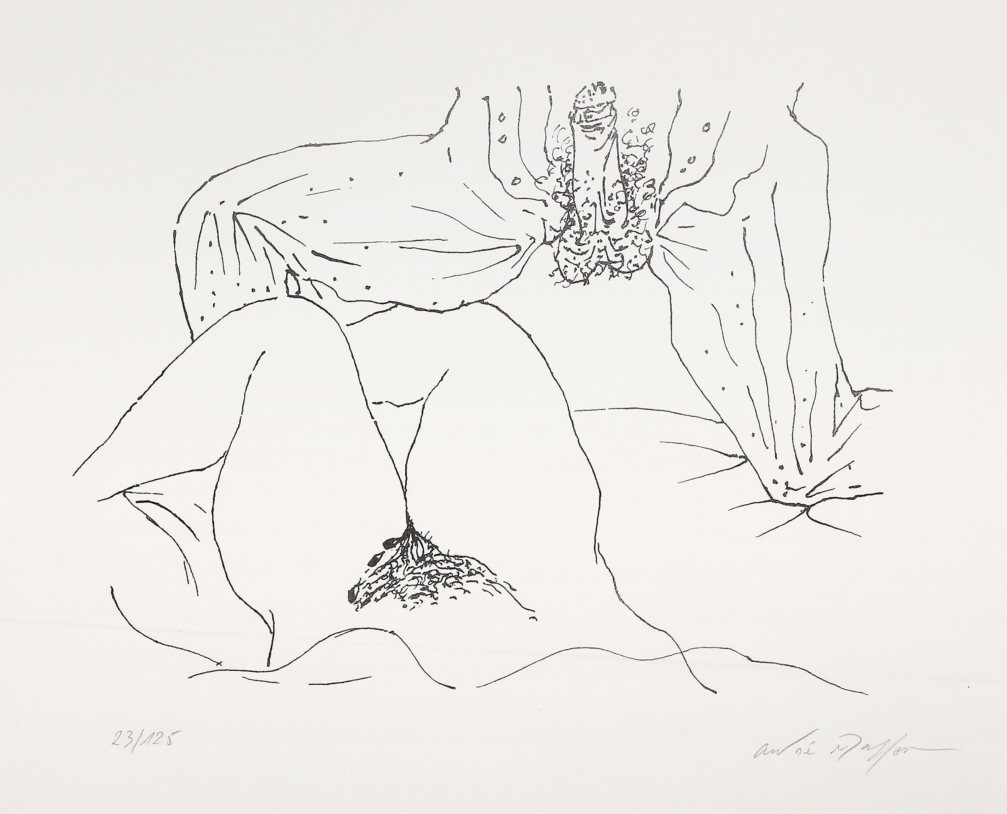 Nude Print André Masson - Membres, lithographie surréaliste d'Andre Masson