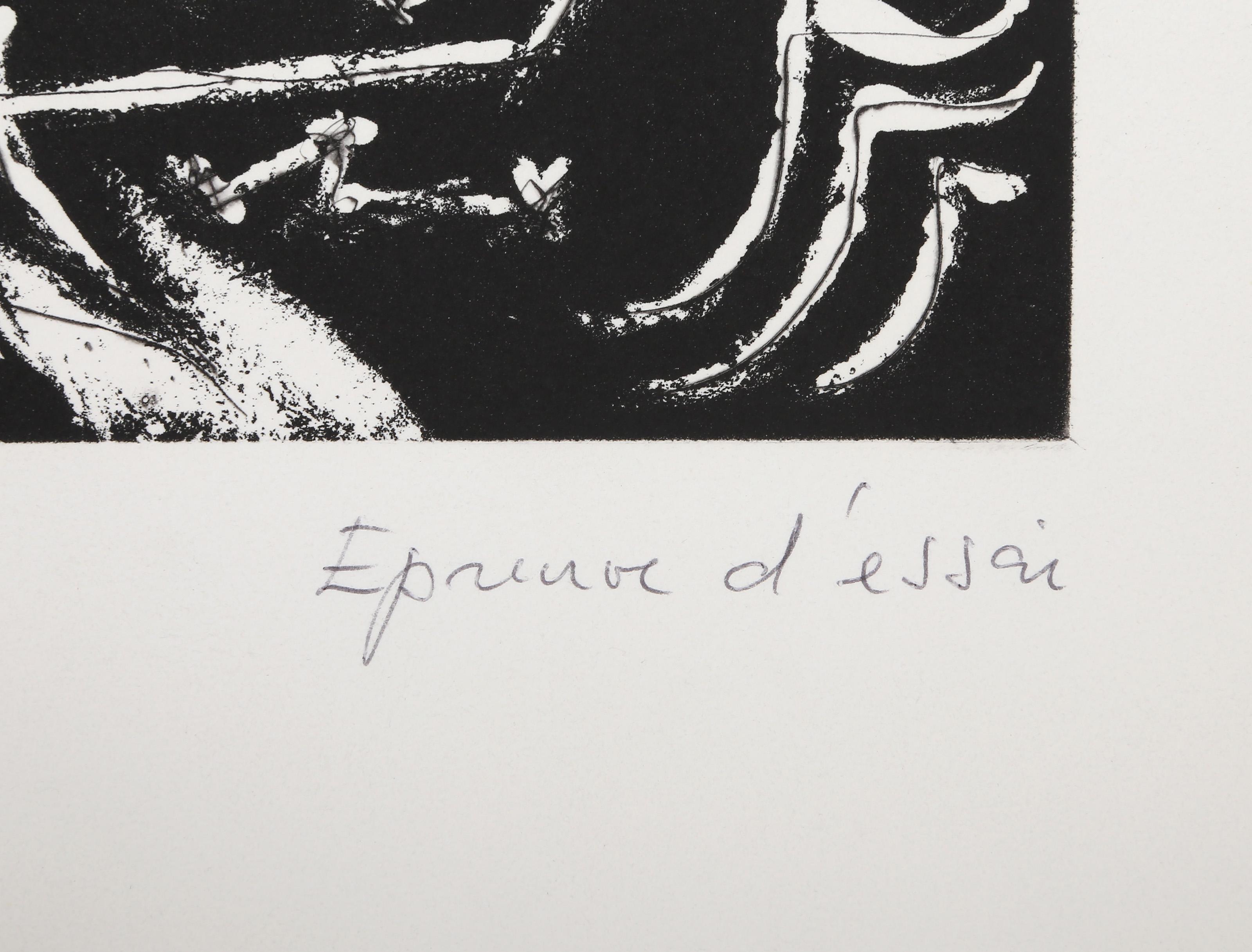 L'oeuf Cosmique, Surrealist Etching by André Masson For Sale 2