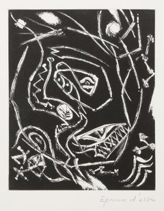 L'oeuf Cosmique, acquaforte surrealista di André Masson