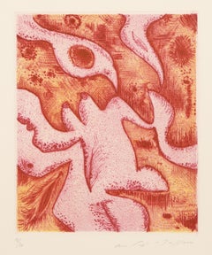 L'oiseau amoureux, Surrealist Etching by Andre Masson