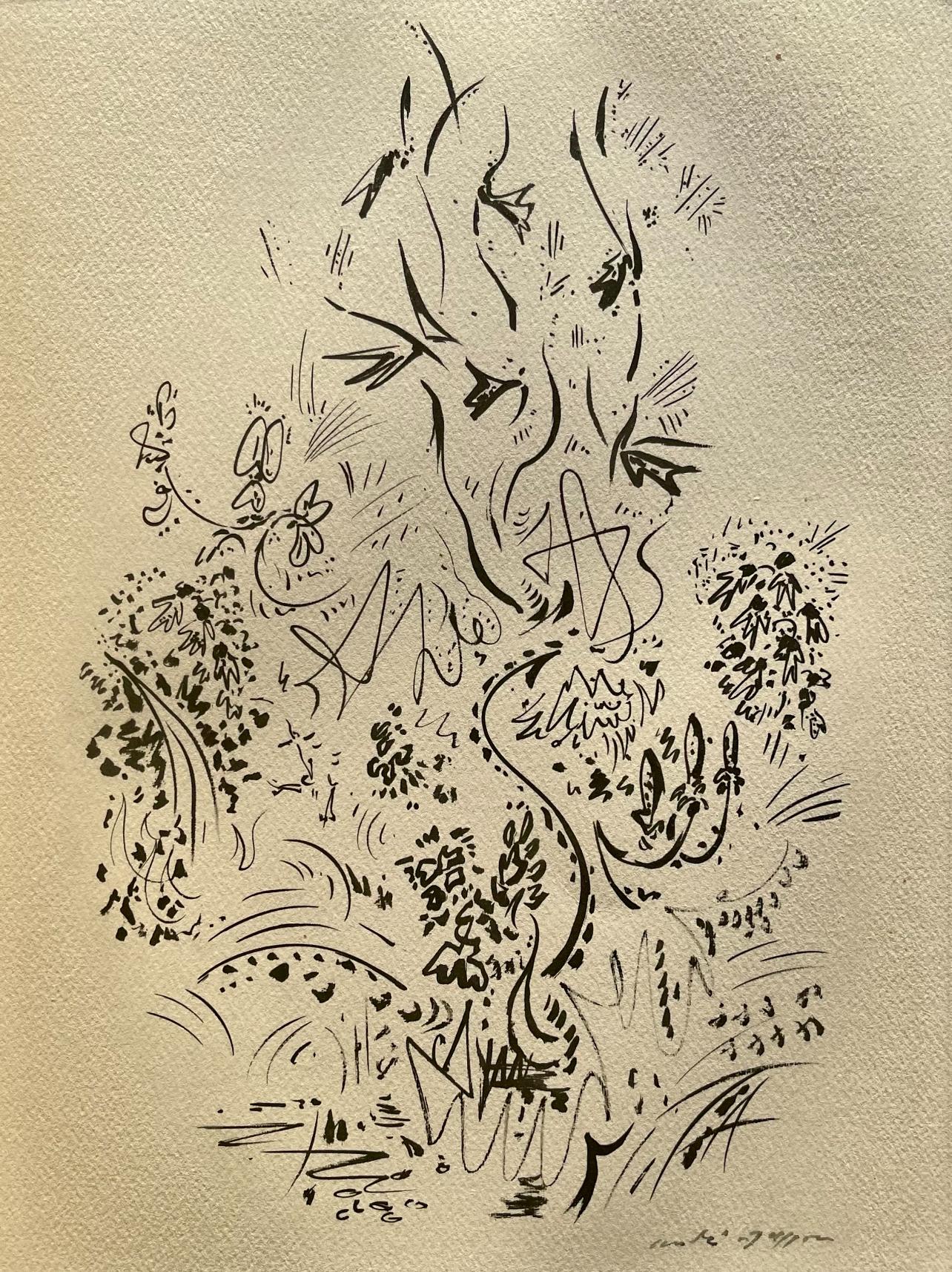 André Masson Figurative Print – Masson, Herbes et fleurs, Masson Dessins (nach)