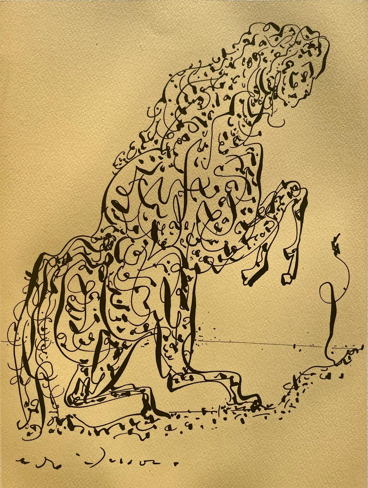 André Masson Figurative Print - Masson, La chimère au serpent, Masson Dessins (after)