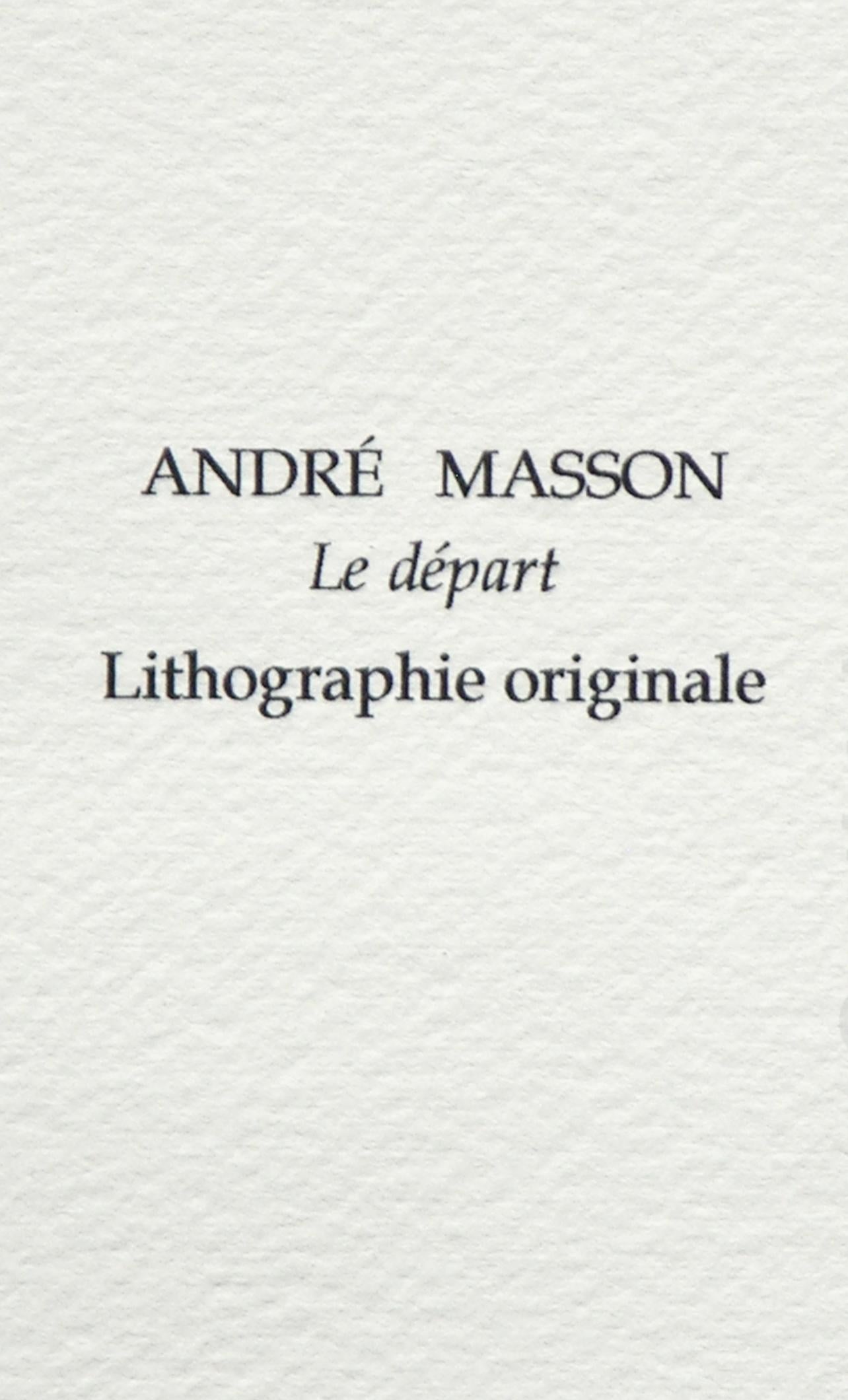 Masson, Le départ, Souvenirs et portraits d'artistes (d'après) en vente 3