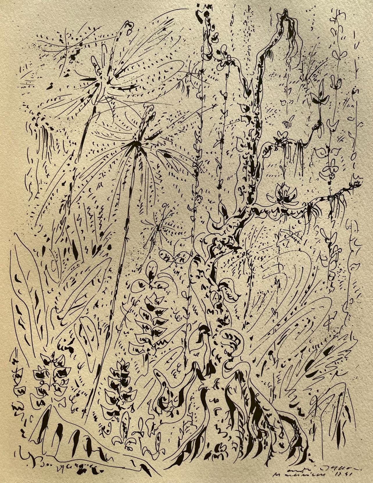 André Masson Figurative Print - Masson, Forêt martiniquaise, Masson Dessins (after)