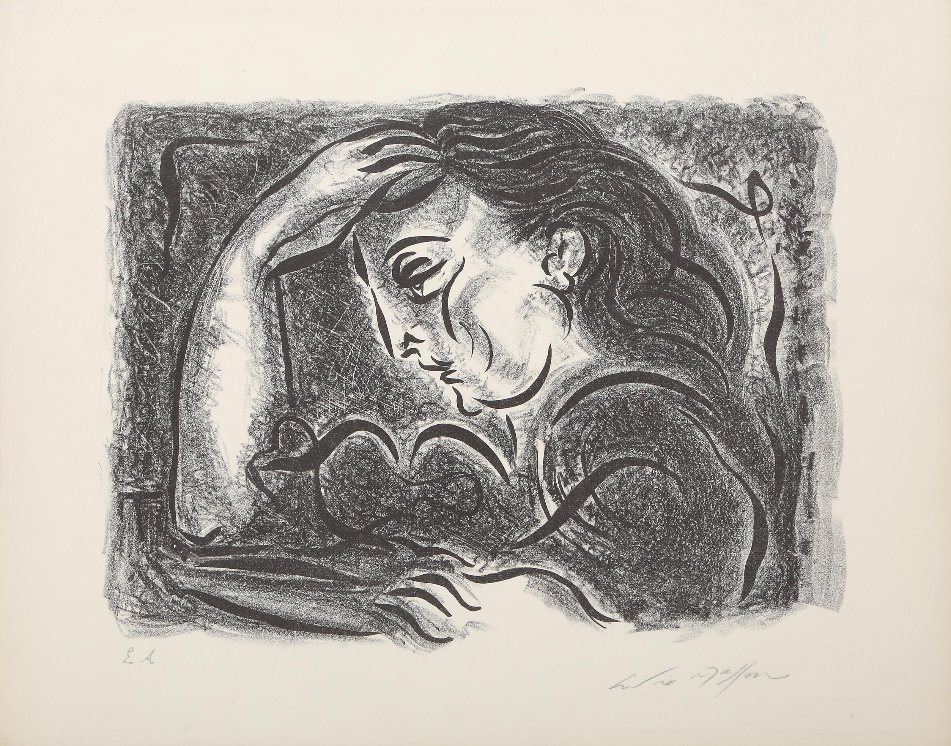 Méditation, lithographie surréaliste d'André Masson en vente 1