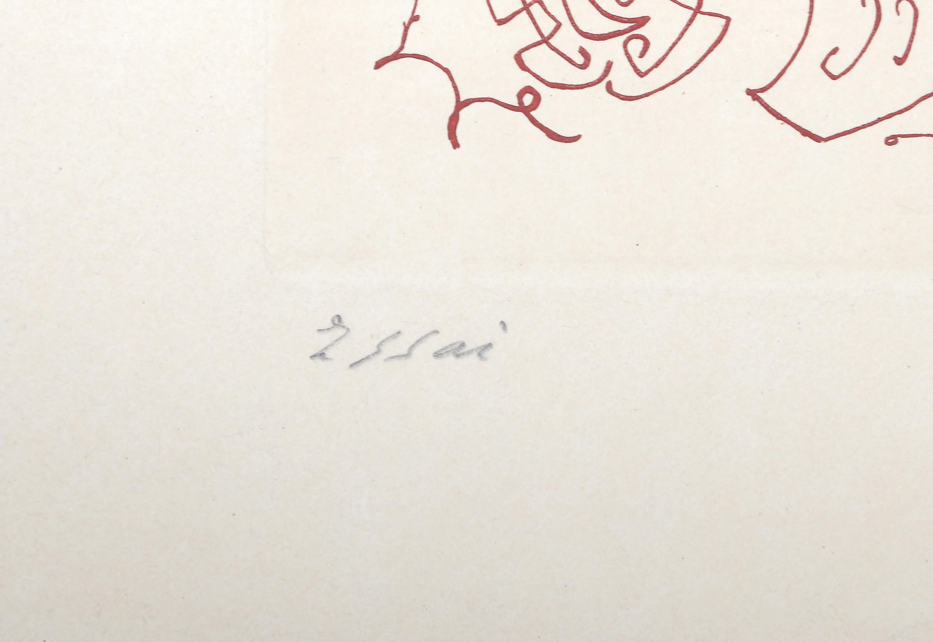 Figures nues dans un jardin, gravure surréaliste d'André Masson en vente 2