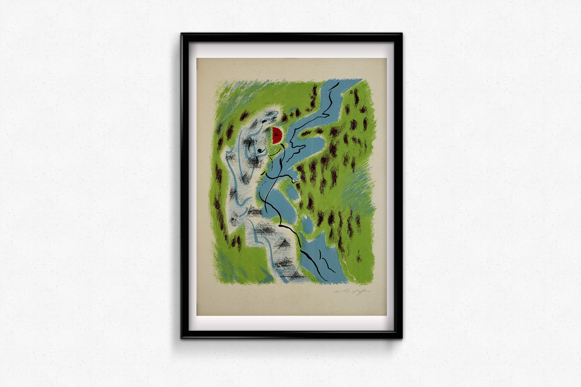 OPriginale litografia di André Masson del 1962 per il XVIII Salon de Mai in vendita 1