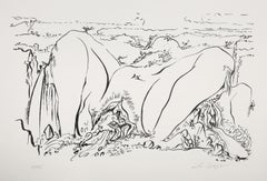 Mündung, Surrealistische Lithographie von Andre Masson