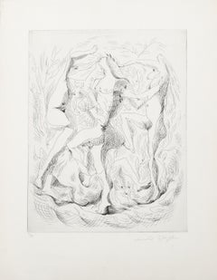 Orphée (Signed), Surrealist Etching by André Masson
