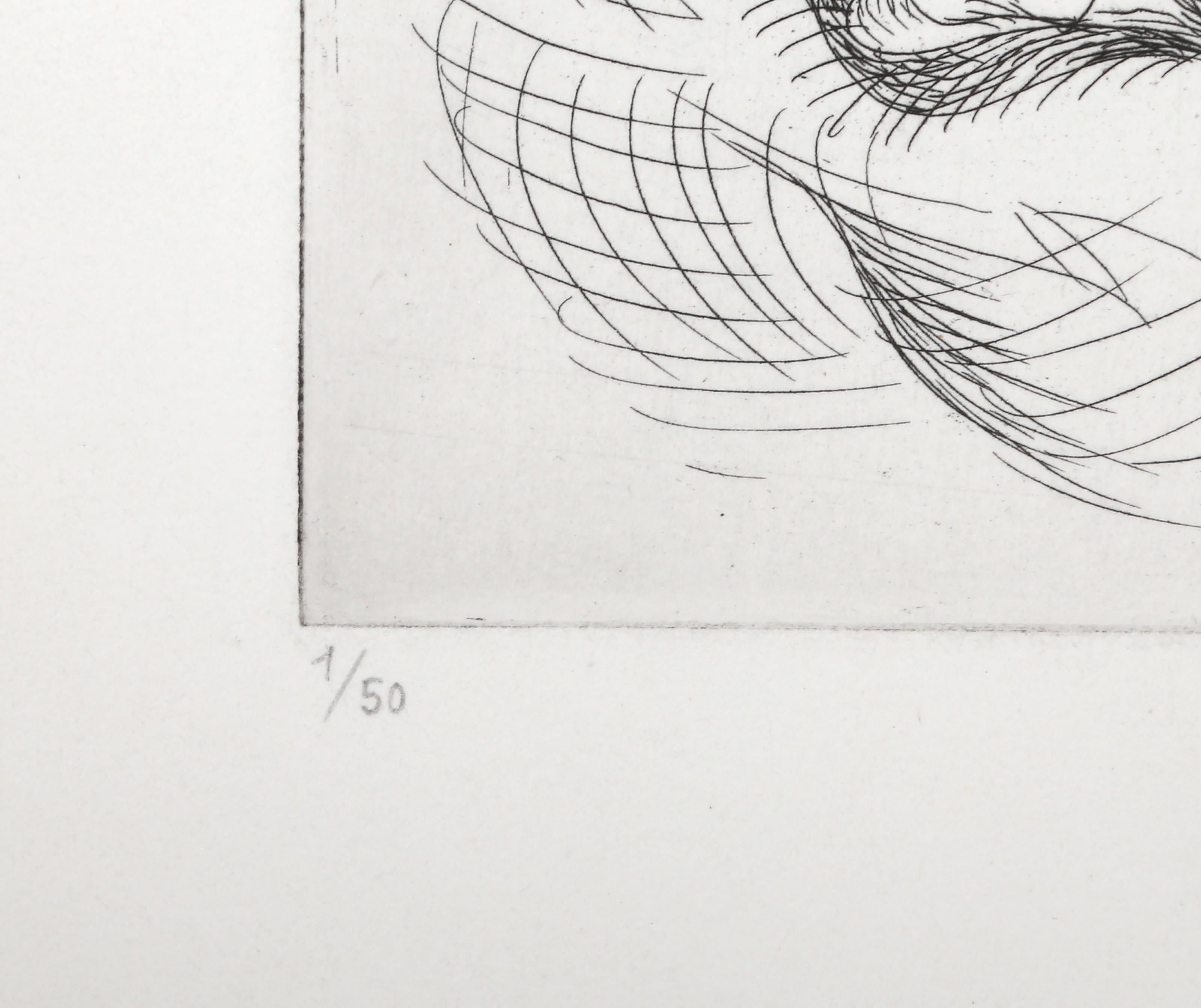 Orphée (signiert), Surrealistische Radierung von André Masson im Angebot 2