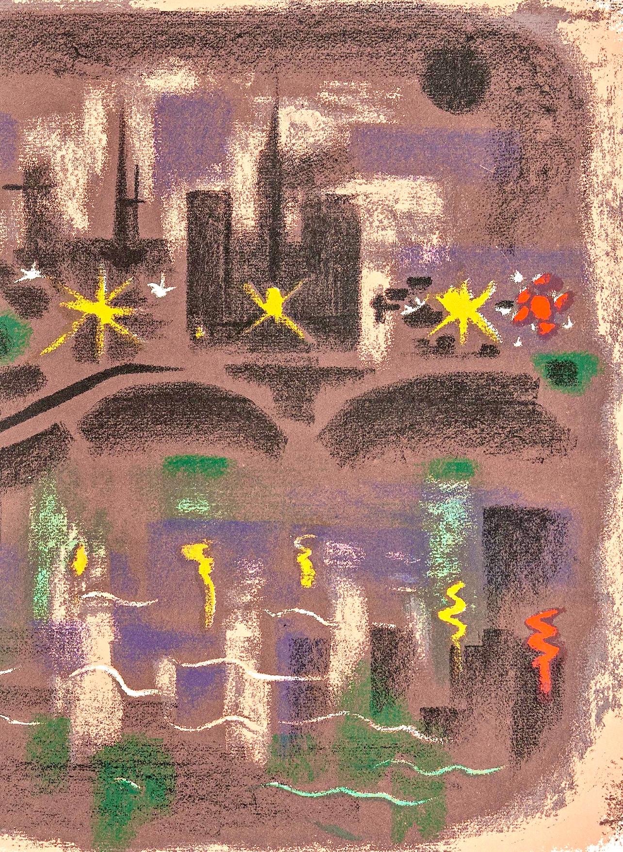 Paris la nuit La Seine, Notre Dame de Paris, Regards sur Paris, André Masson For Sale 2