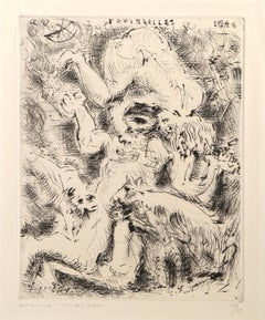 Penthésilée, incisione surrealista firmata su carta Arches di André Masson