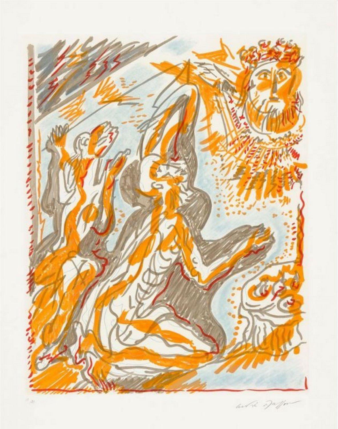 André Masson Abstract Print - Philémon et Baucis des "Amants Célèbres" 