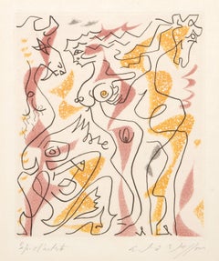 Piastra (pagina 79) da Feuilles éparses, acquaforte surrealista di Andre Masson