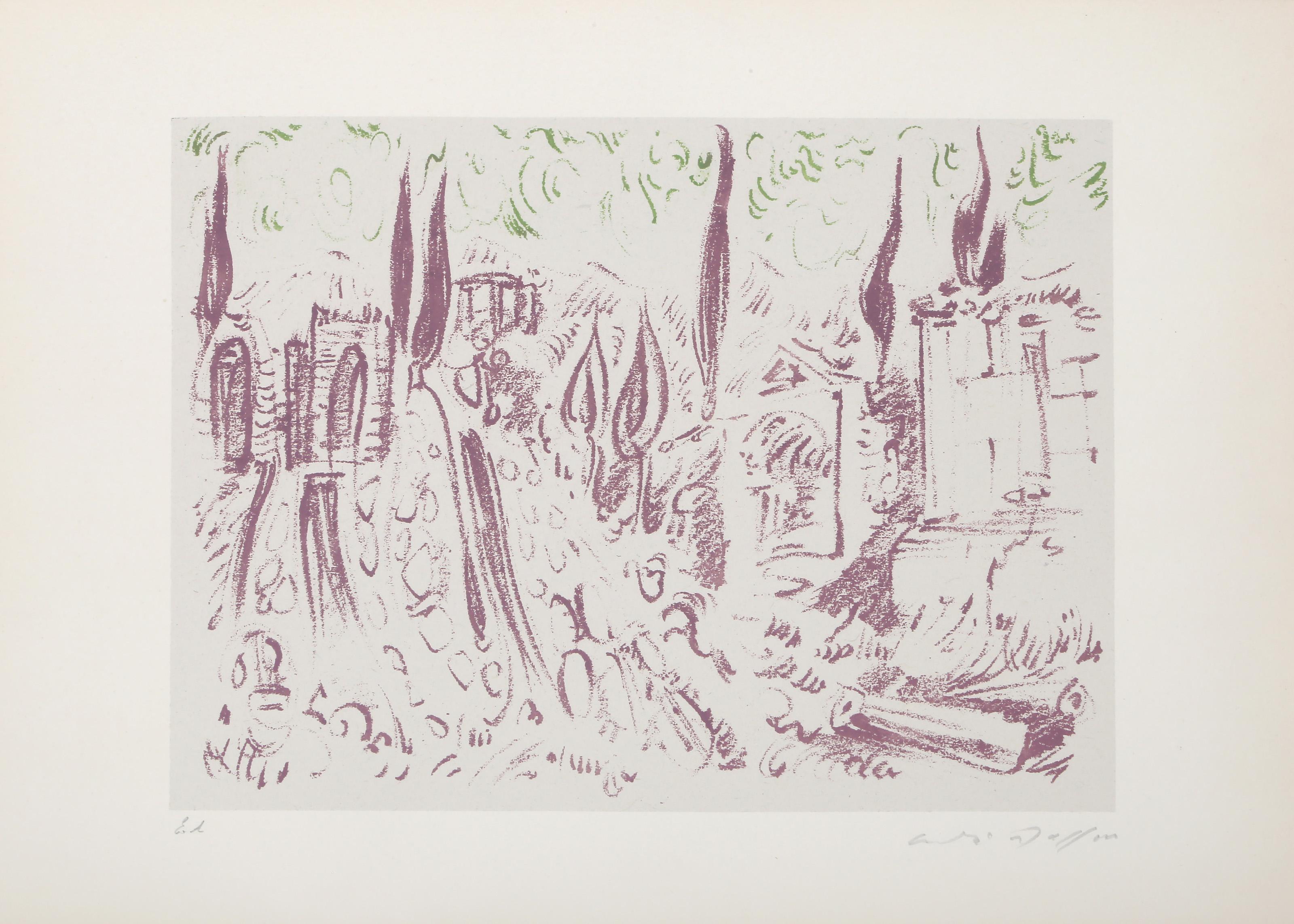 Pompeii III, Surrealist Lithograph by André Masson For Sale 1