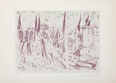 Pompeii III, Surrealistische Lithographie von André Masson