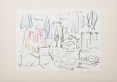 Pompeii V, Surrealist Lithograph by André Masson