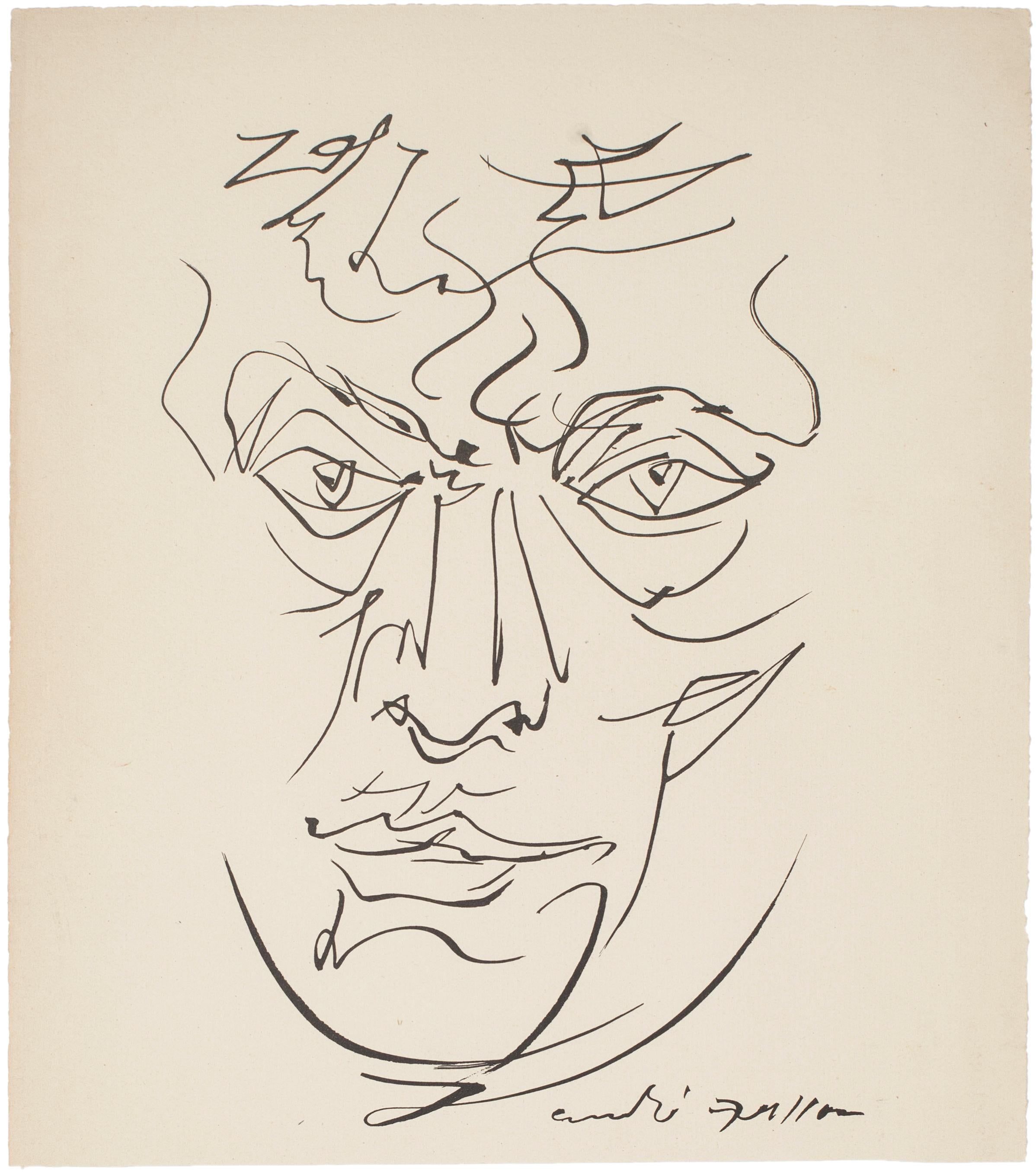 Portrait - Lithograph by André Masson - Late 20th Century