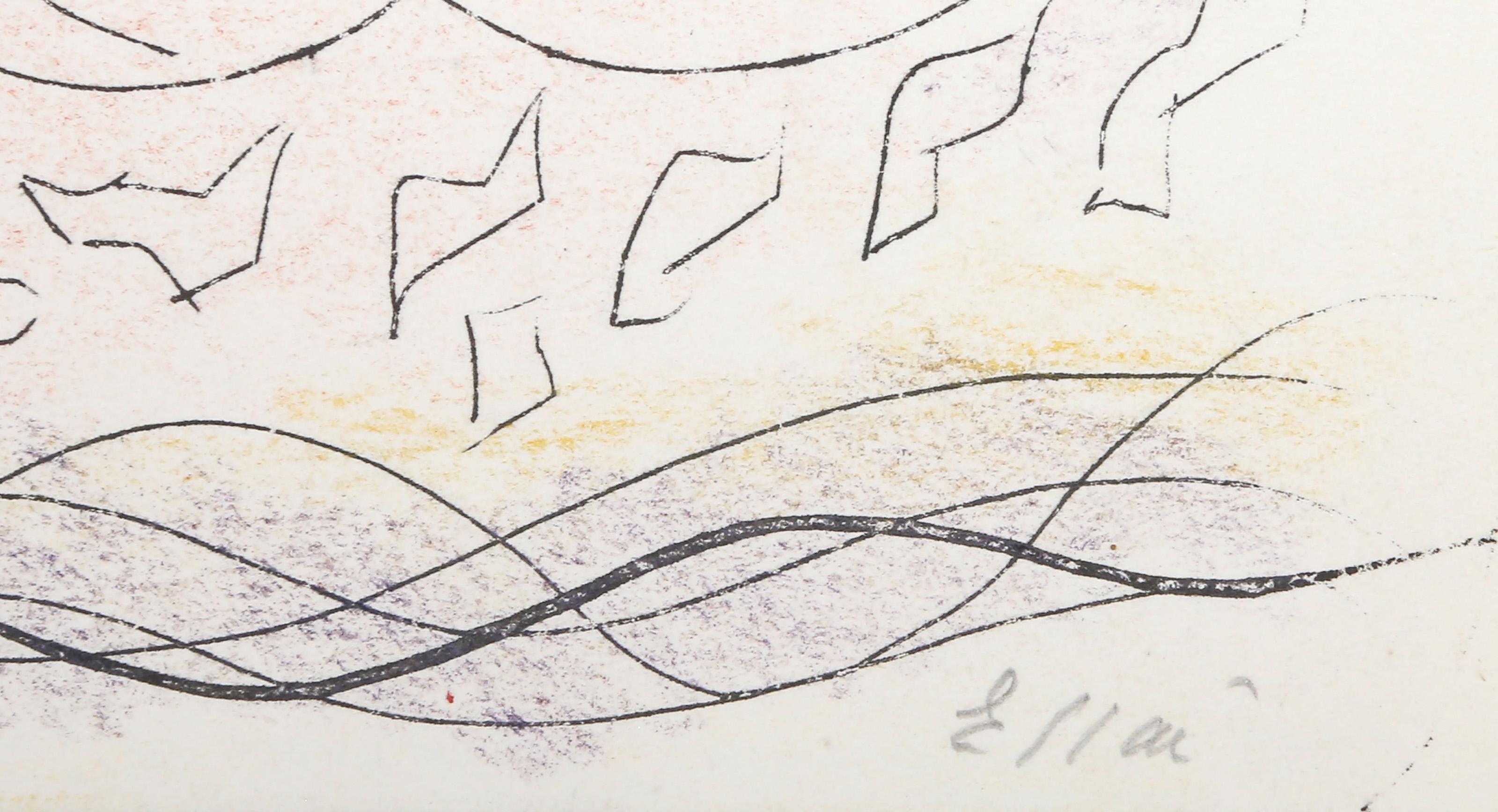 Pour les Erophages, Surrealistische handkolorierte Radierung von André Masson im Angebot 1