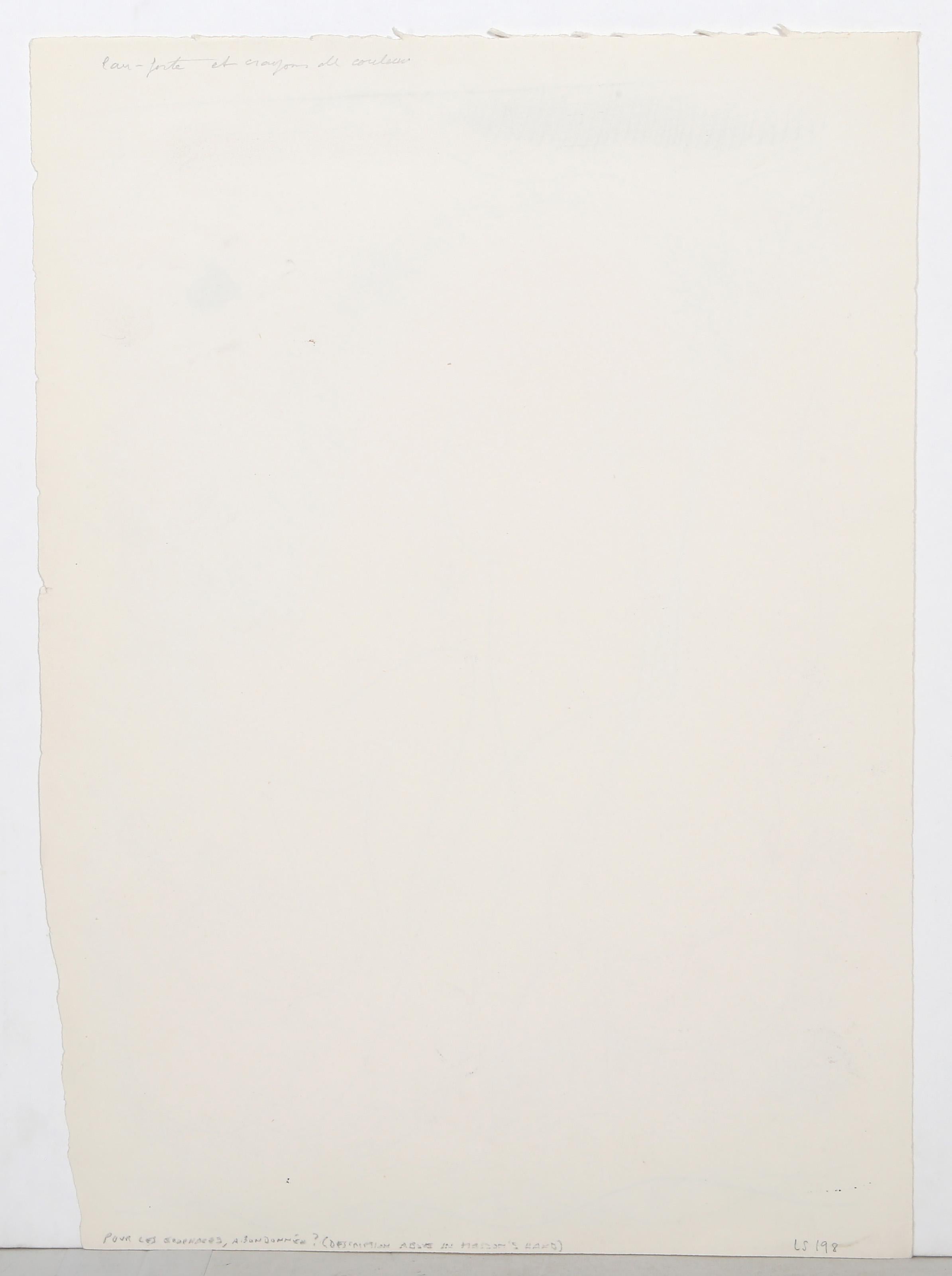 Pour les Erophages, Surrealistische handkolorierte Radierung von André Masson im Angebot 3