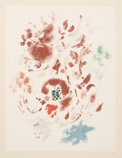 Melograni rossi, litografia surrealista di Andre Masson