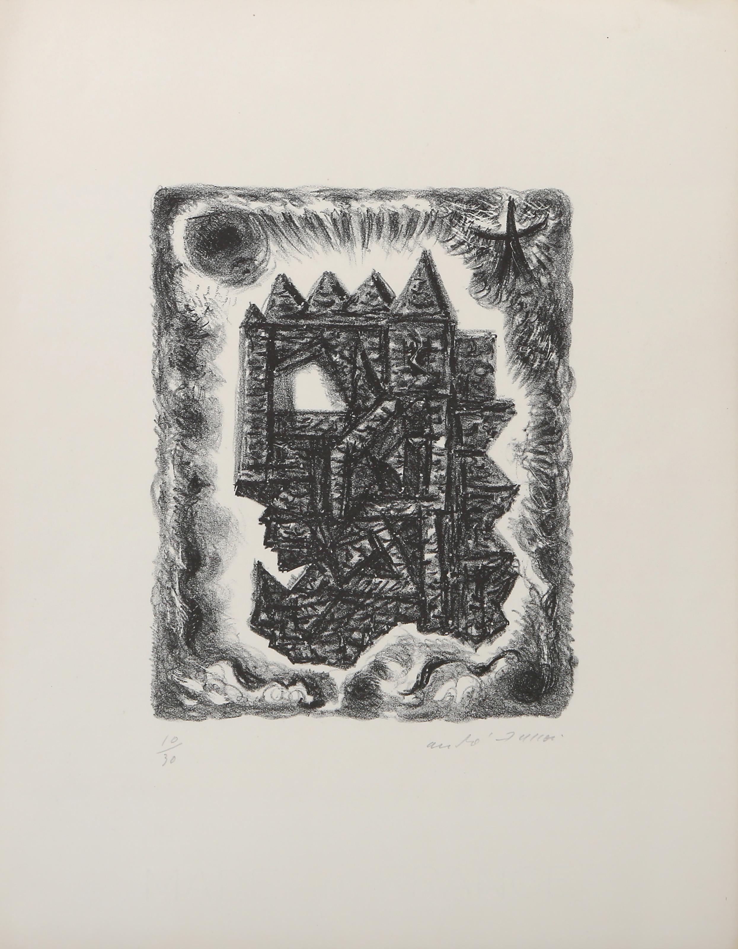 Ruine, Surrealist Lithograph by André Masson For Sale 1