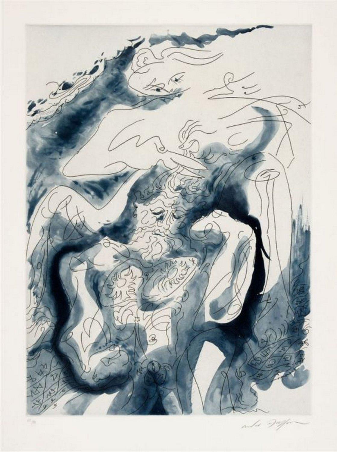 André Masson Abstract Print - Samson et Dalila des "Amants Célèbres" 