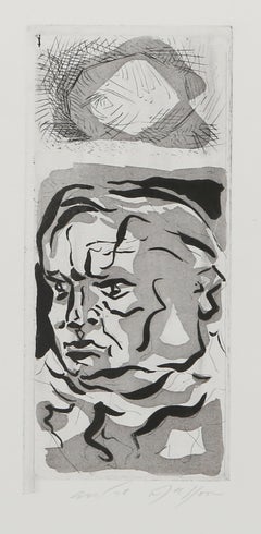 Self-Portrait I, Modernité Pointe sèche et aquatinte d'Andre Masson