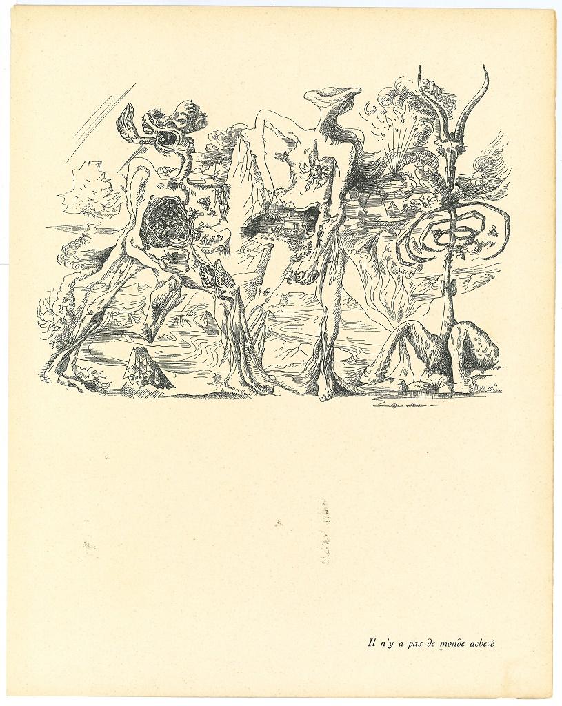Abstract Print André Masson - Composition surréaliste 4 - Collotype original d'après Andr Masson - M20th century