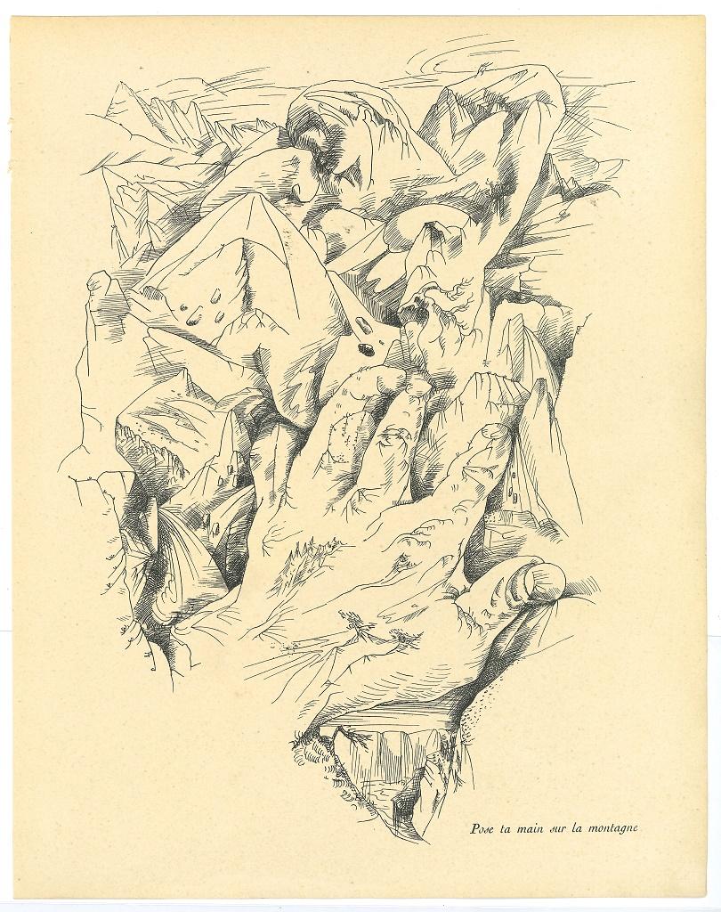 André Masson Print - Surrealist Composition 6 - Original Collotype after A. Masson - Mid-20th century