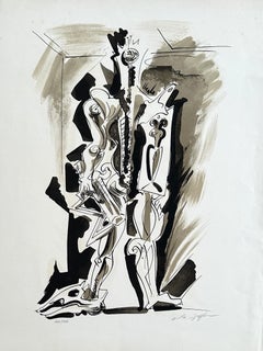 Surrealist Figure - Original Lithograph Hand Signed & Numbered