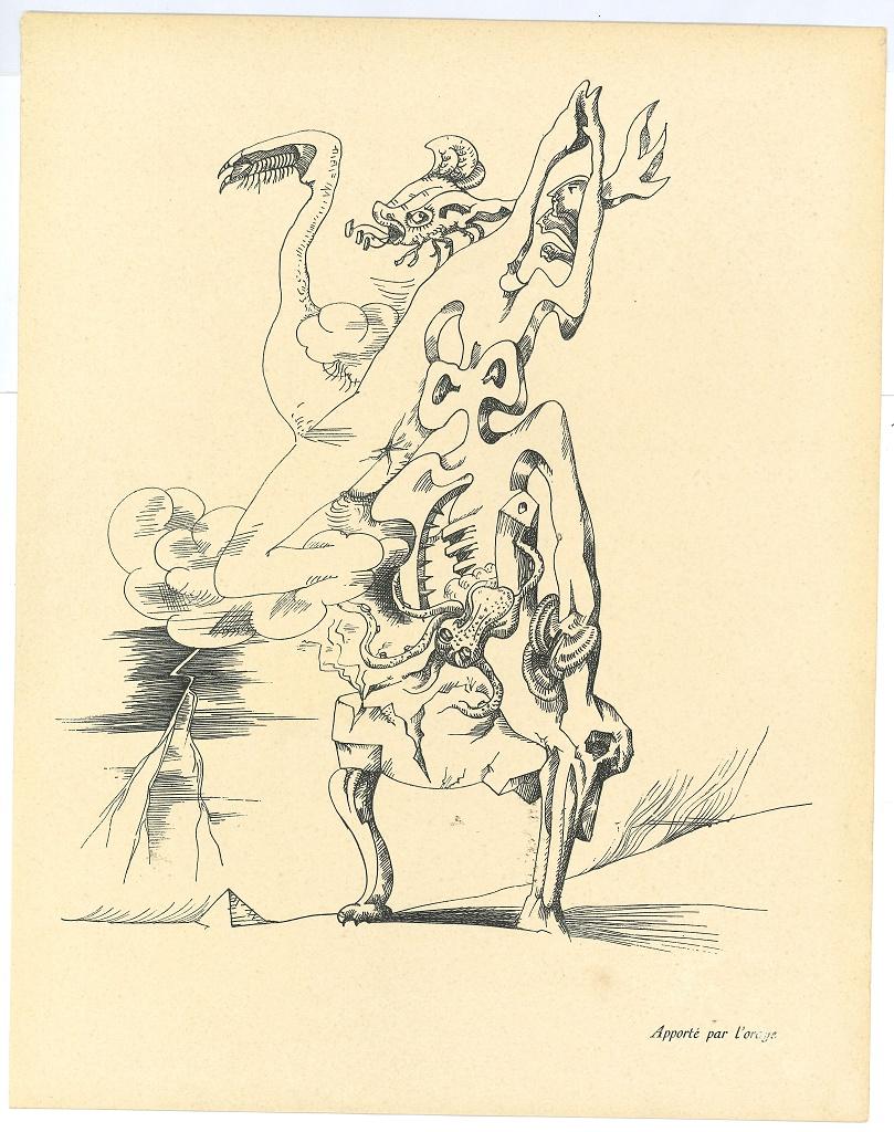 Surrealist Figures is an original collotype realized by André Masson.

The artwork is in good conditions, no signature on a yellowed paper.

André Masson (1896-1987) was a French painter, dedicated his artistic life to exploring the irrational world
