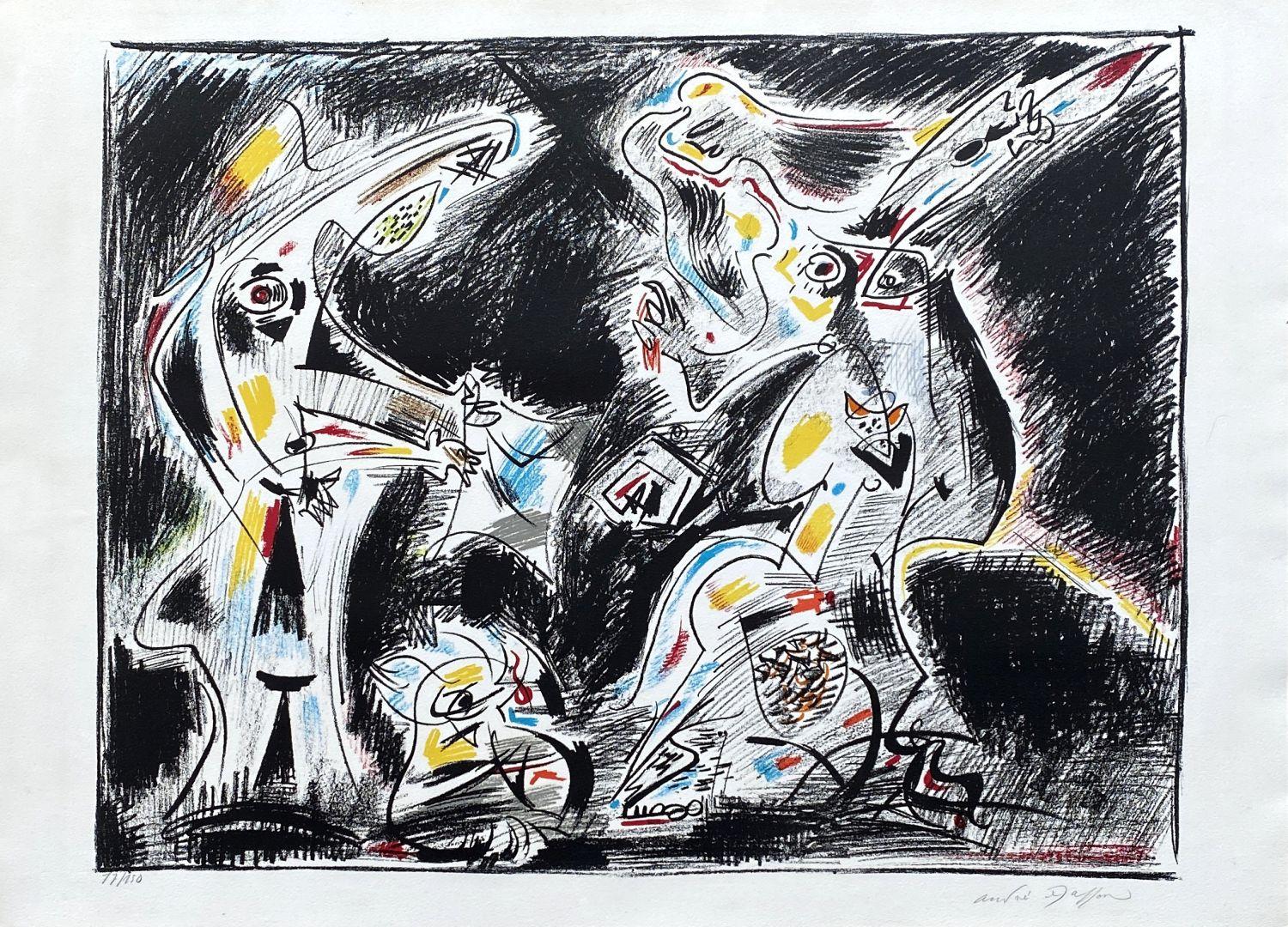 André Masson Abstract Print - The Comedians - Original Lithograph Handsigned Numbered