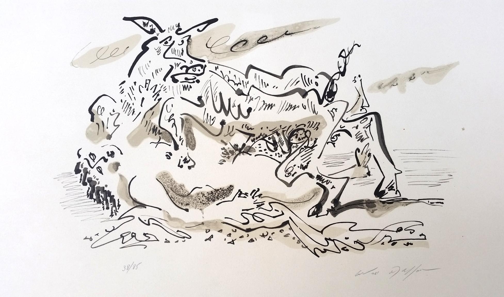 André Masson Figurative Print - The kidnapping of Europe
