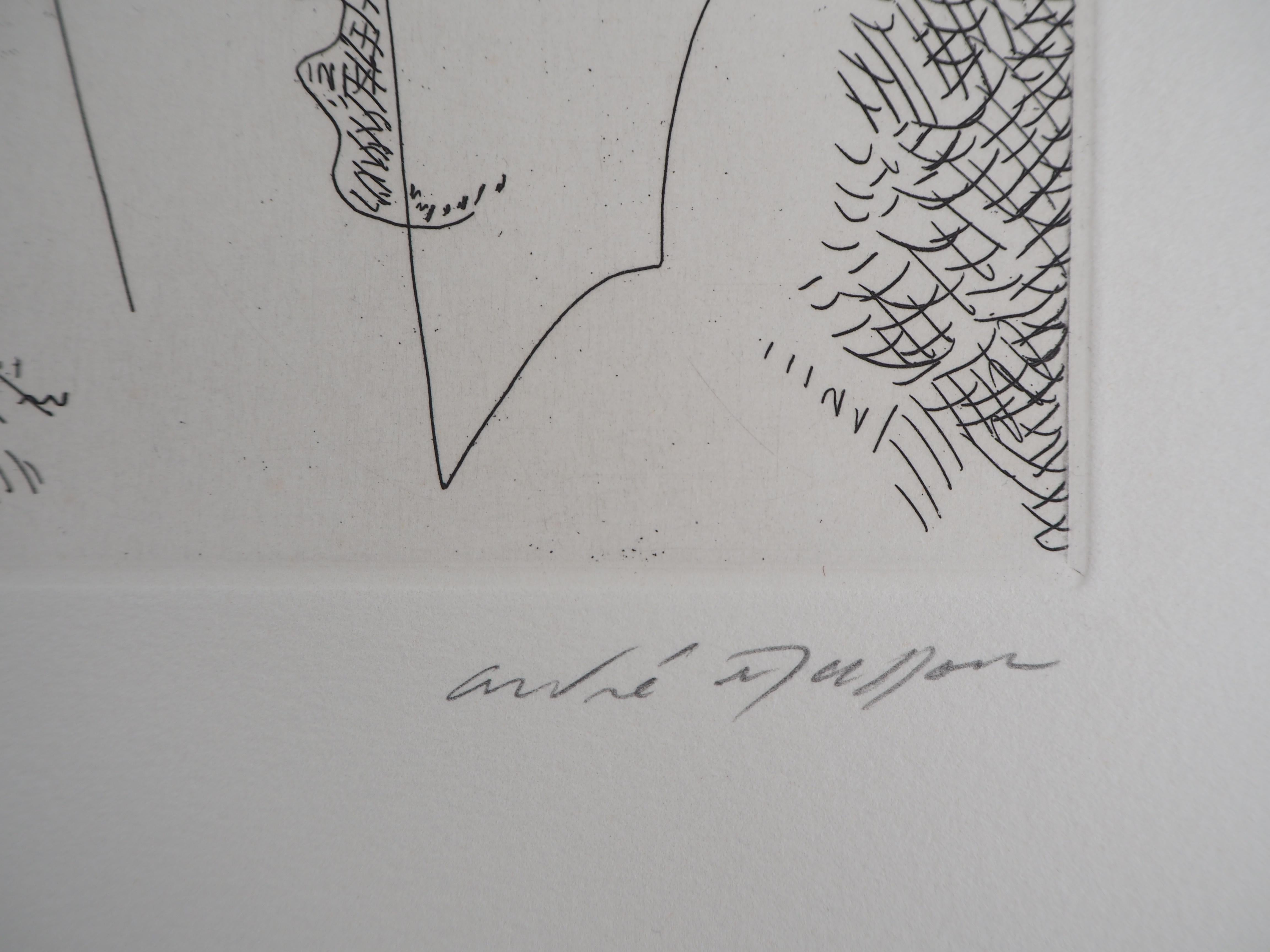 The Surrealist Dream - Original handsigned etching - Ltd /50 - Print by André Masson