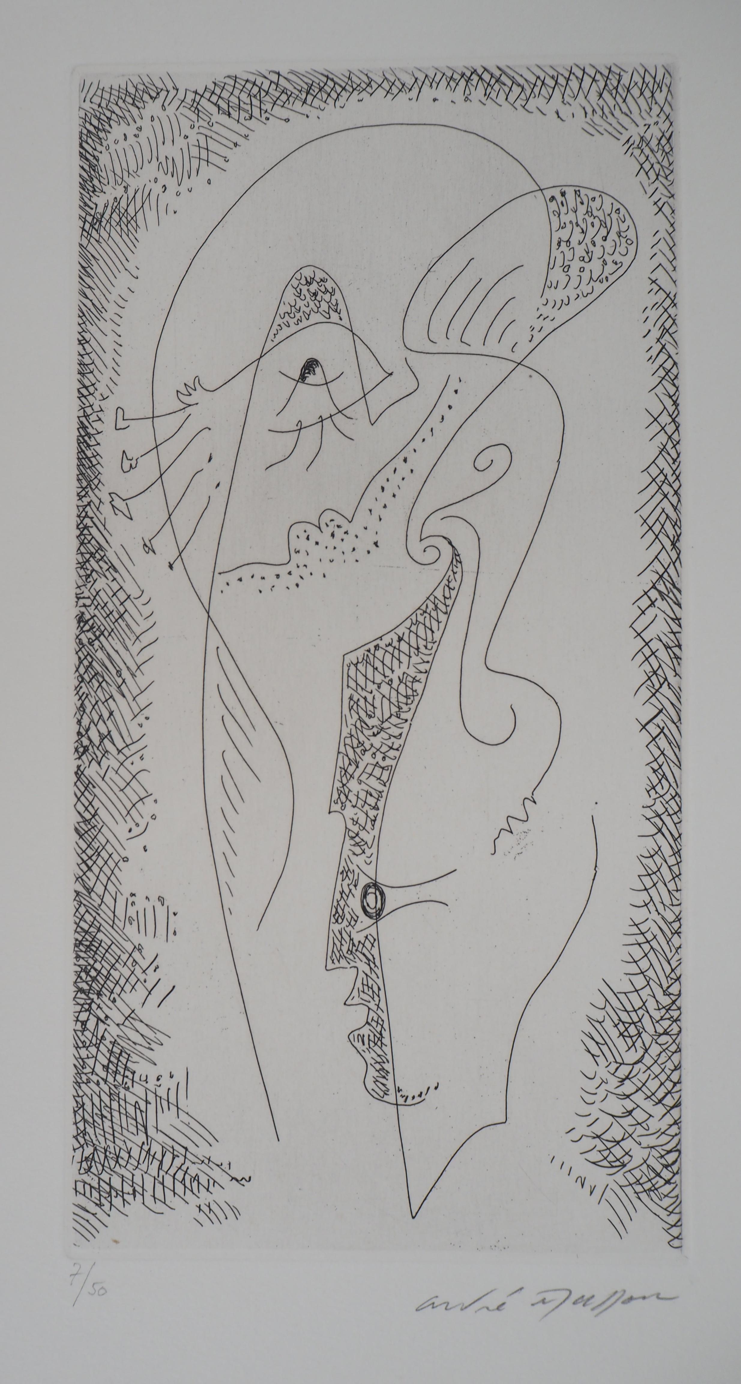 André Masson Figurative Print - The Surrealist Dream - Original handsigned etching - Ltd /50