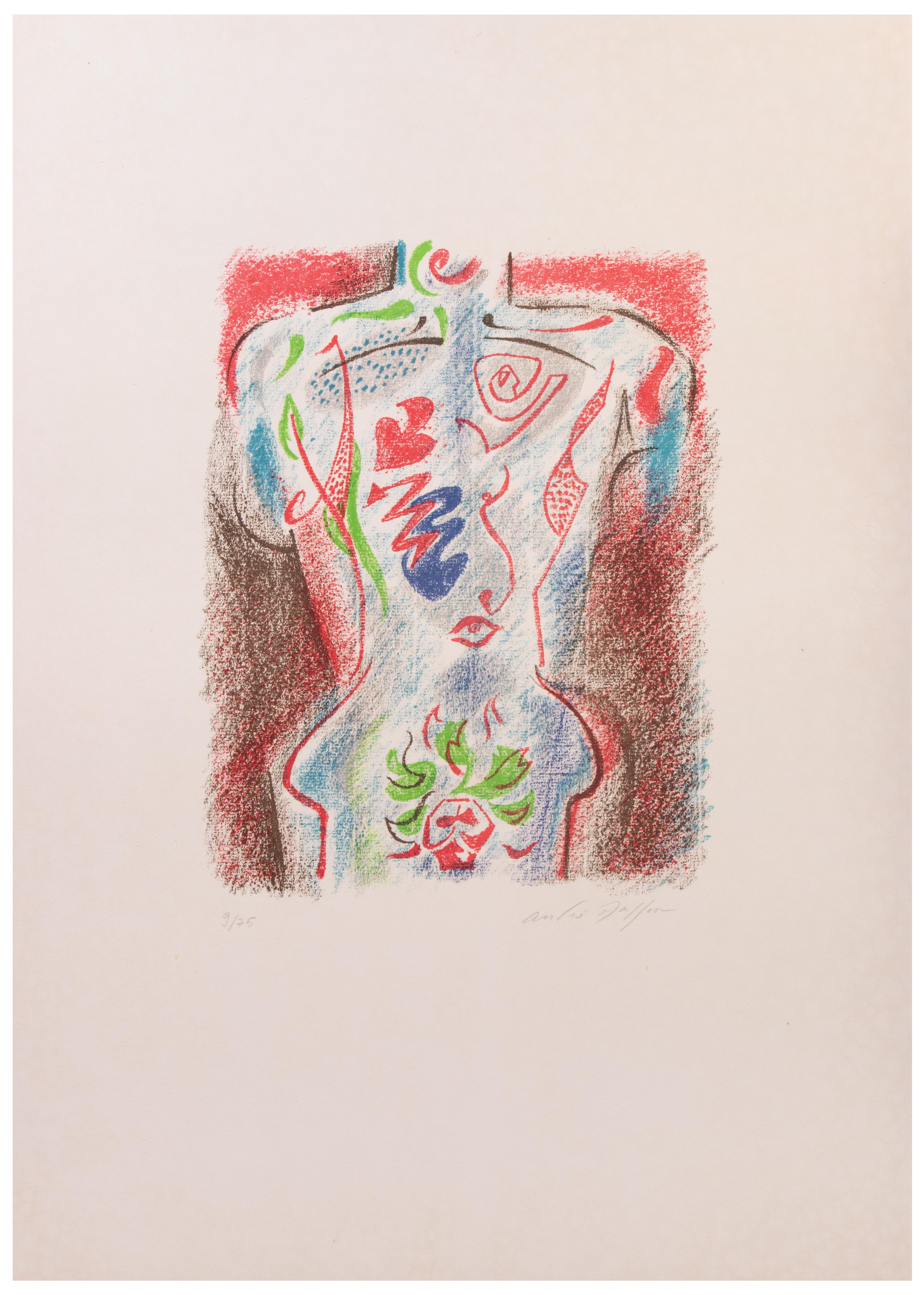 Diese Lithographie ist handsigniert und nummeriert. Auflage: 75 Exemplare.

André Masson (1896-1987) war ein französischer Maler, dessen Stil vom Kubismus und Surrealismus beeinflusst war. Nach Reisen durch Deutschland und Holland schloss er sich