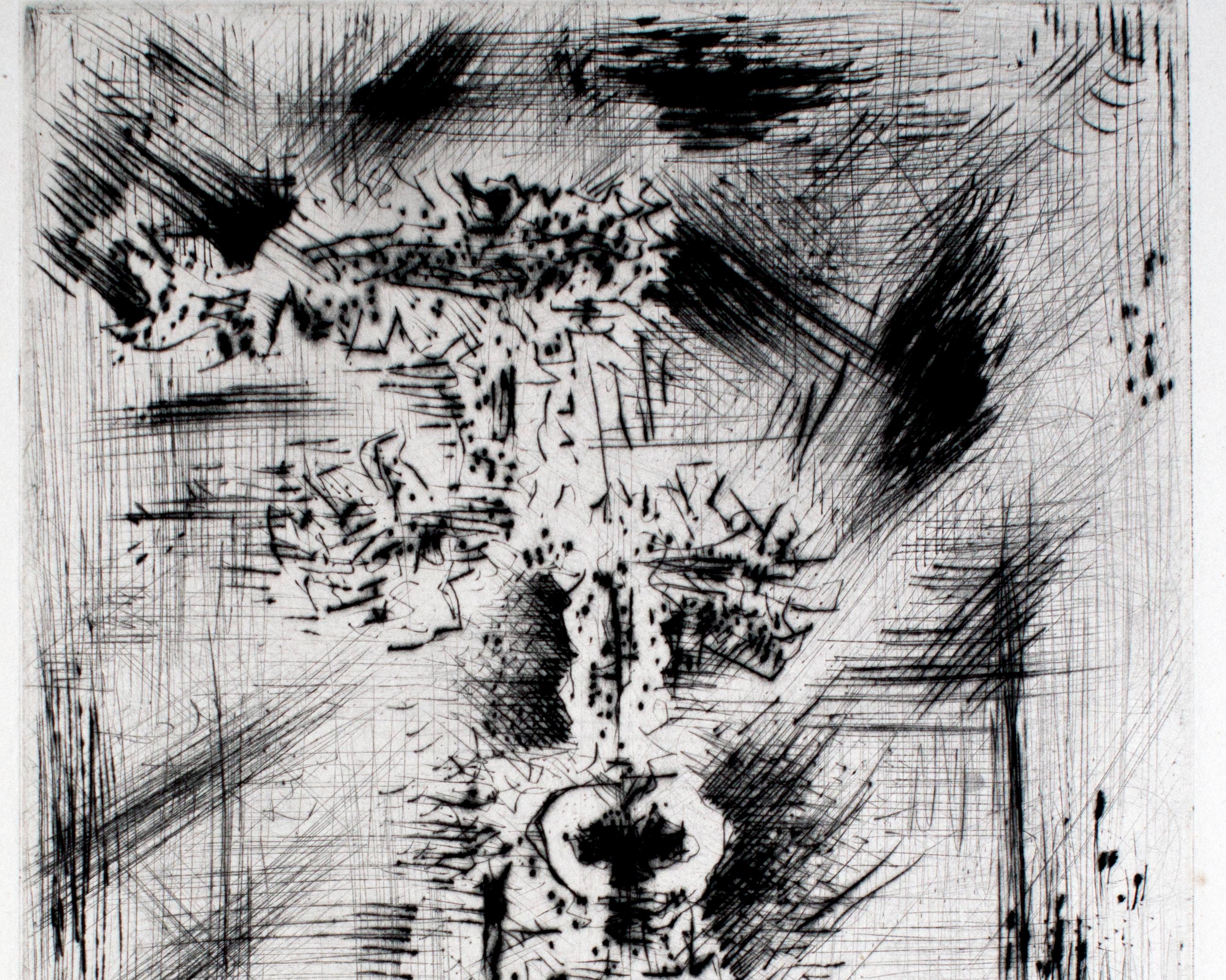 Totem aus Goldbronze (Grau), Abstract Print, von André Masson