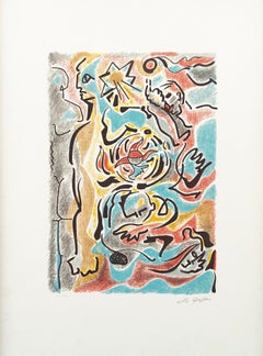 Hommage à Michel-Ange - Gravure d'André Masson - 1975