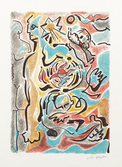 Hommage an Michelangelo - Radierung von André Masson - 1975