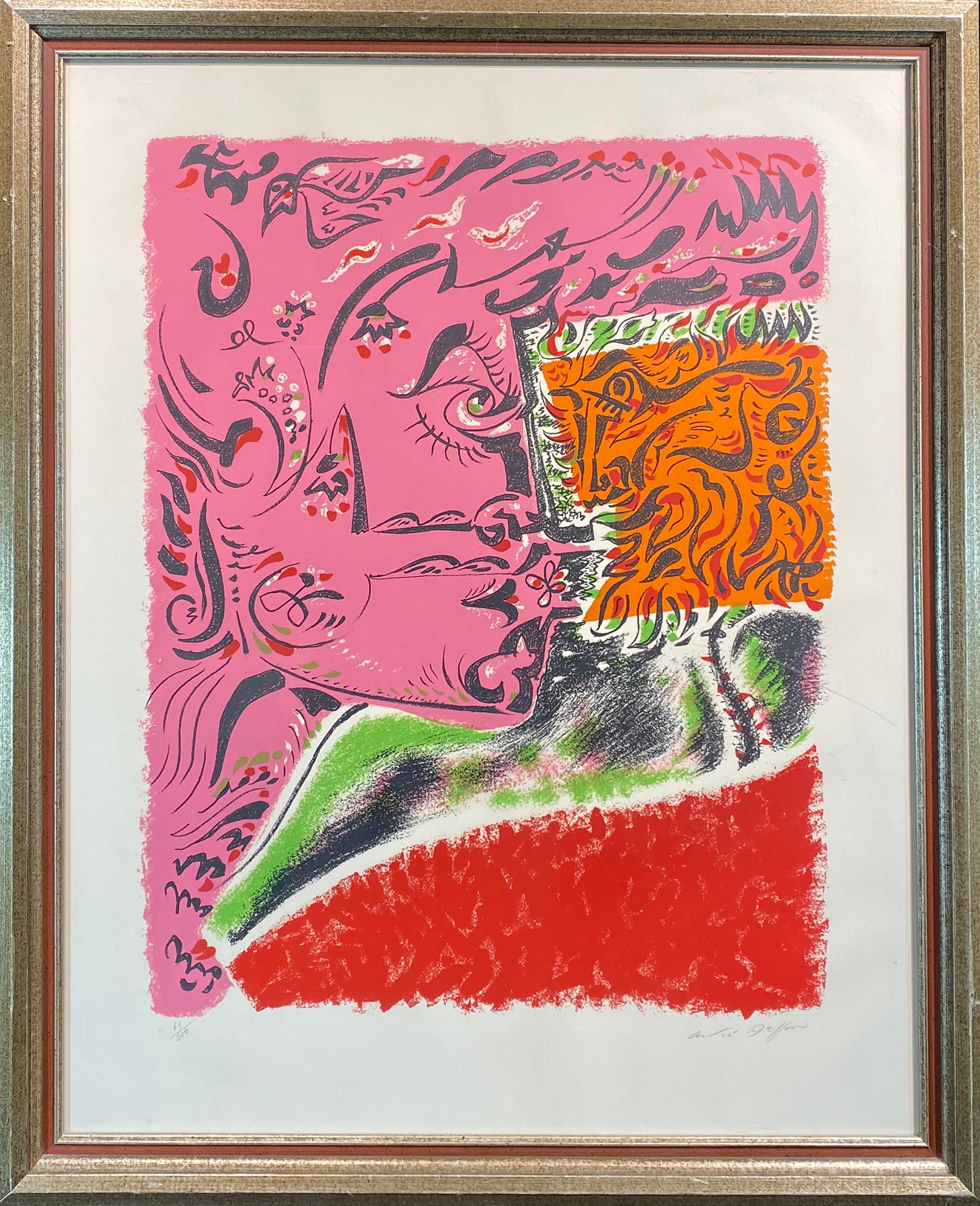 Profil Rose - Print by André Masson