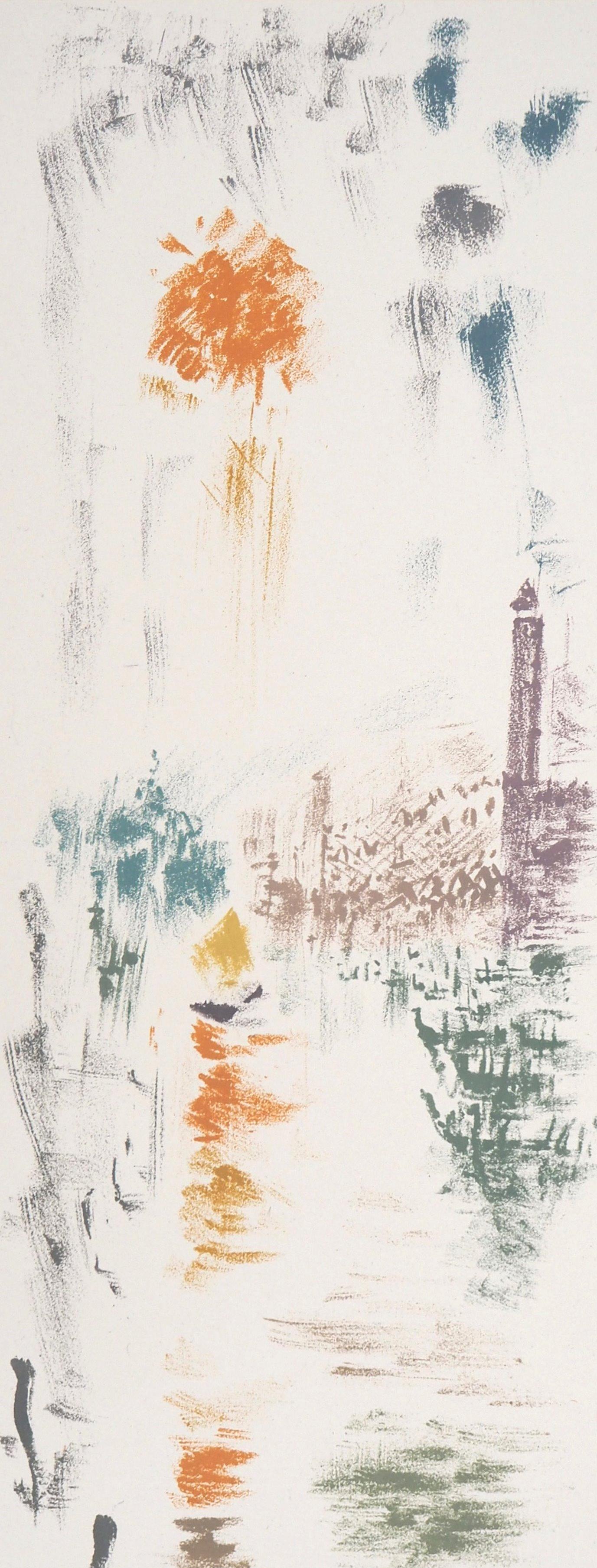 Venice Near San Marco - Original Handsigned Lithograph - Modern Print by André Masson