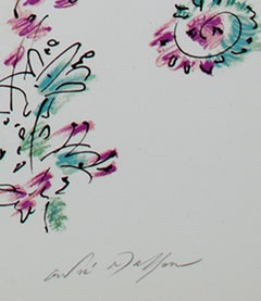 "Venise en Fleurs" from "Je Reve, " Surrealist Lithograph signed by Andre Masson