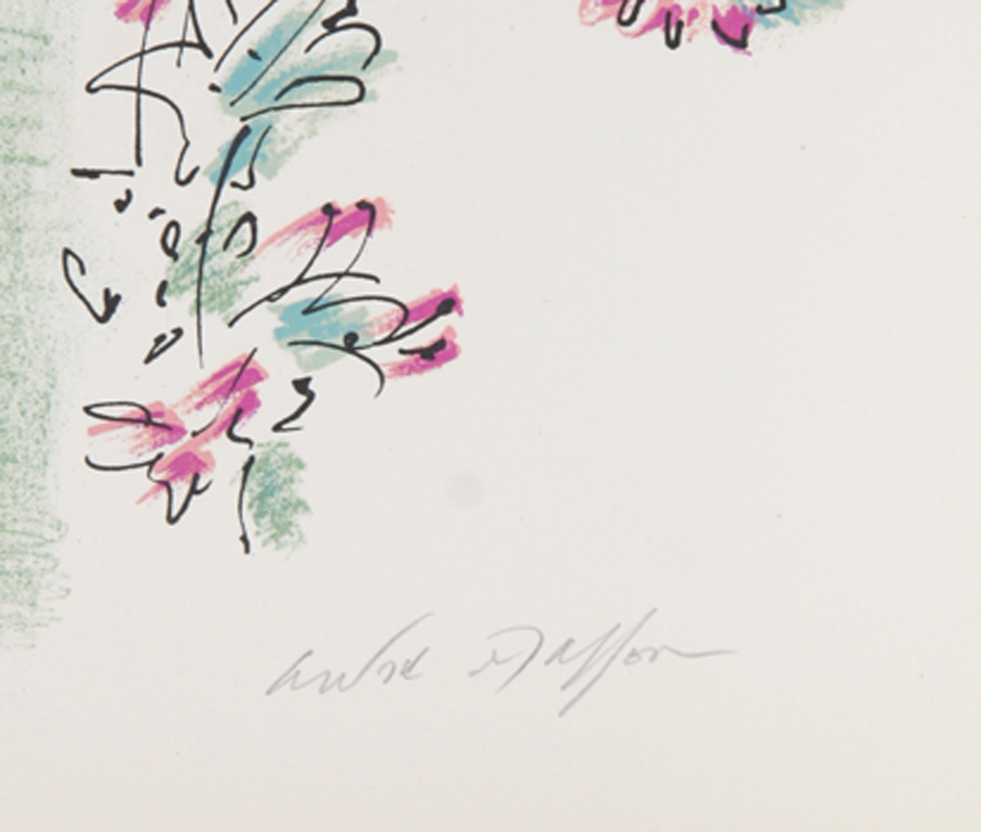 Venise en Fleurs, lithographie surréaliste d'Andre Masson - Print de André Masson