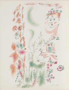 Venise en Fleurs, lithographie surréaliste d'Andre Masson