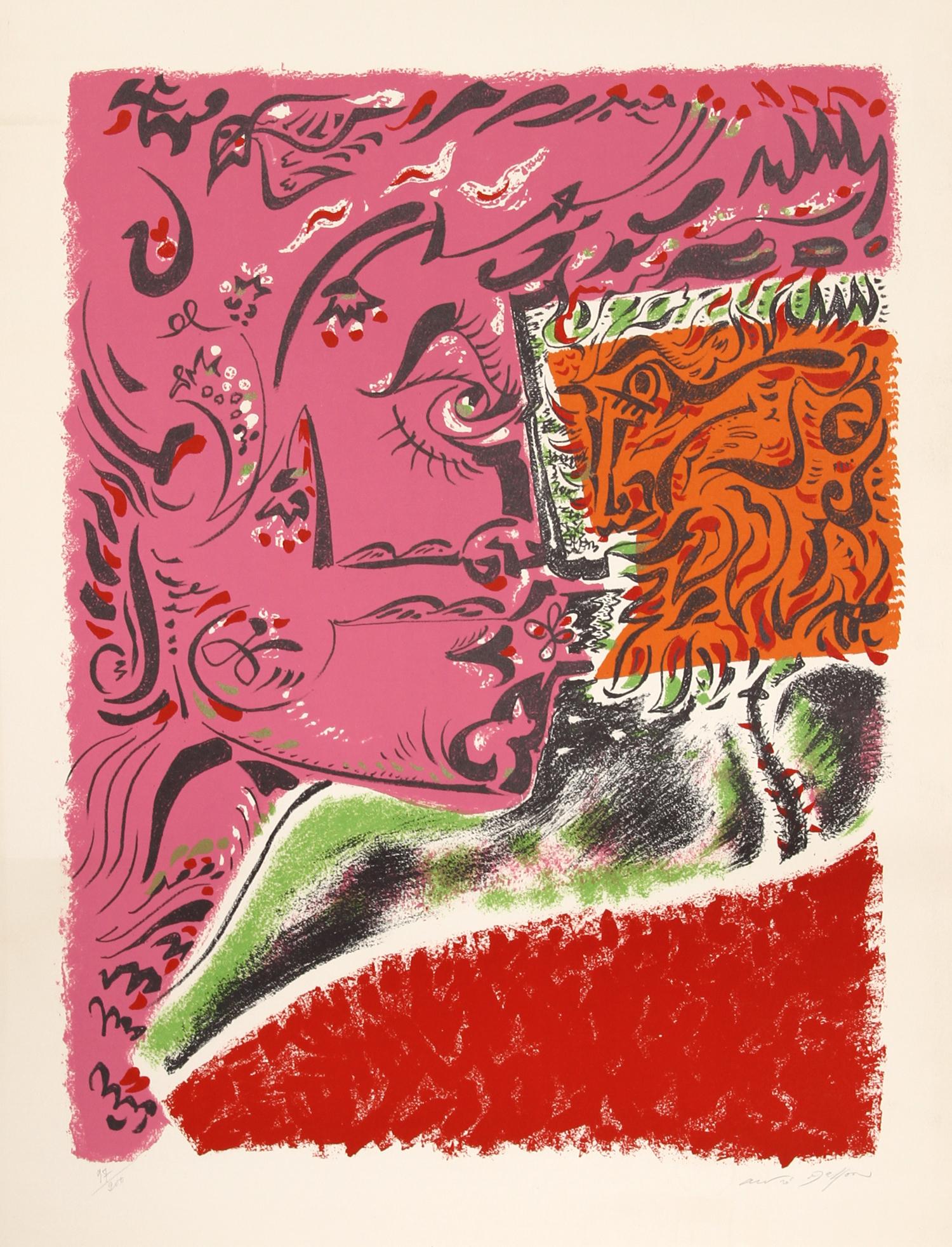 Artiste : Andre Masson, français (1896 - 1987)
Titre : Visage
Année : circa 1960
Médium : Lithographie sur Arches, Signé et numéroté au crayon
Edition : 97/200
Taille : 76,2 cm x 55,88 cm (30 in. x 22 in.)