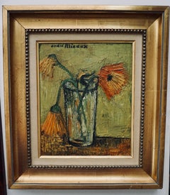 Nature Morte, a still life flowers, oil on canvas by Andre Minaux