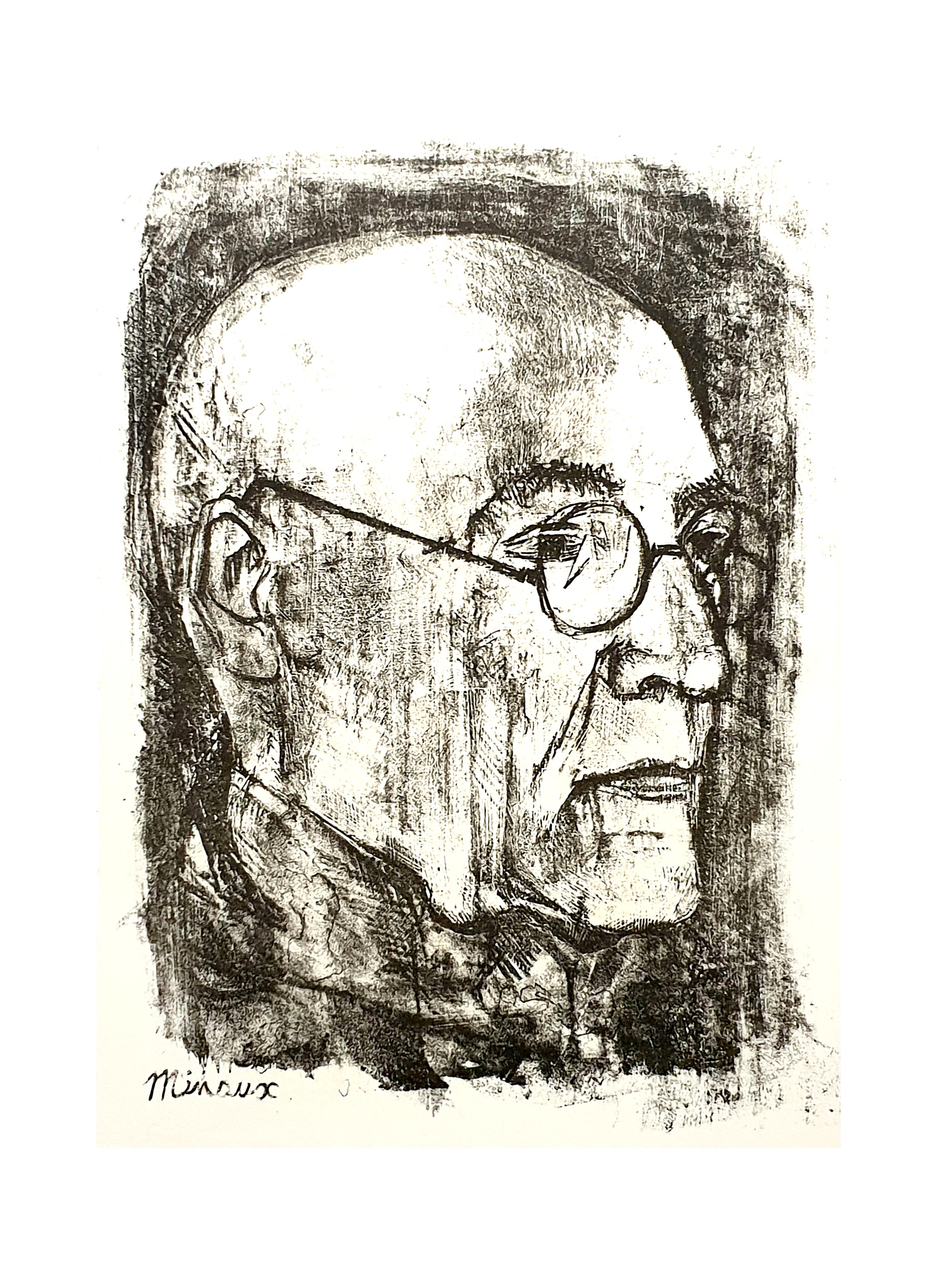 Andre Minaux - Portrait - Original Lithograph