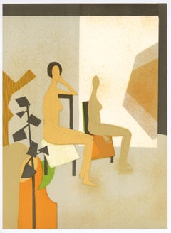"Le deux modeles" original lithograph