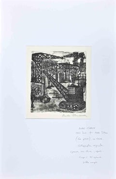 Les Grues - Original Lithograph By  André Minaux - 1950s